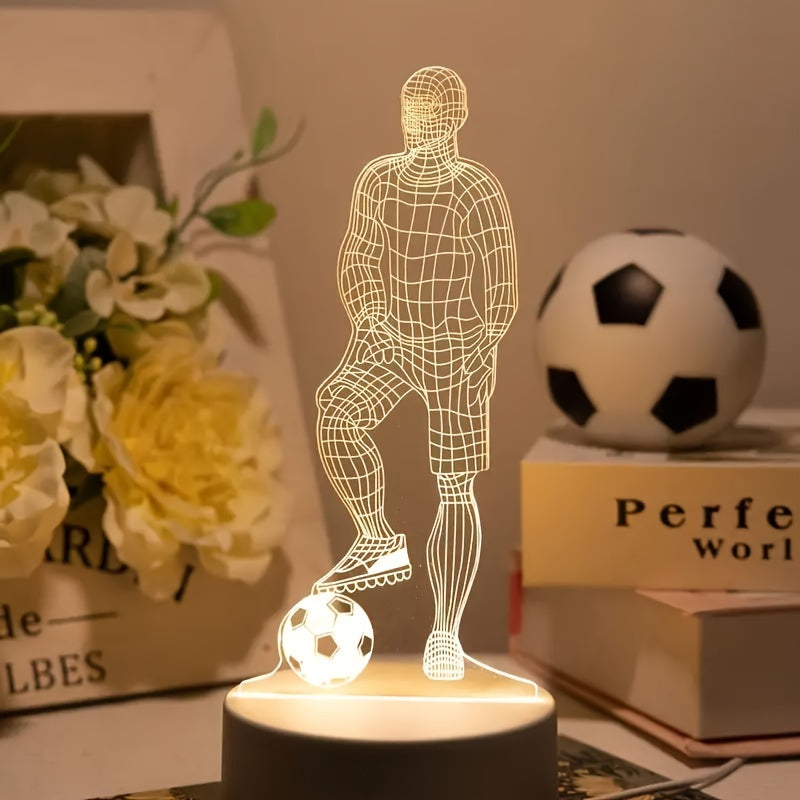 Norvo | Fotballspiller 3D Lampe – For en sporty atmosfære