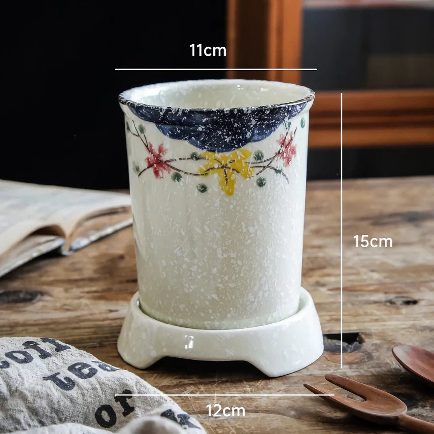 Norvo | Elegant keramisk spisepinne oppbevaringsholder for kjøkkenorganisering