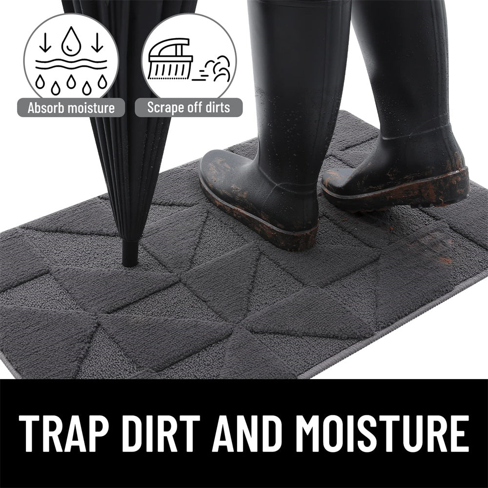 Norvo | Moderne Geometrisk Antiskli Mikrofiber Dørmatte