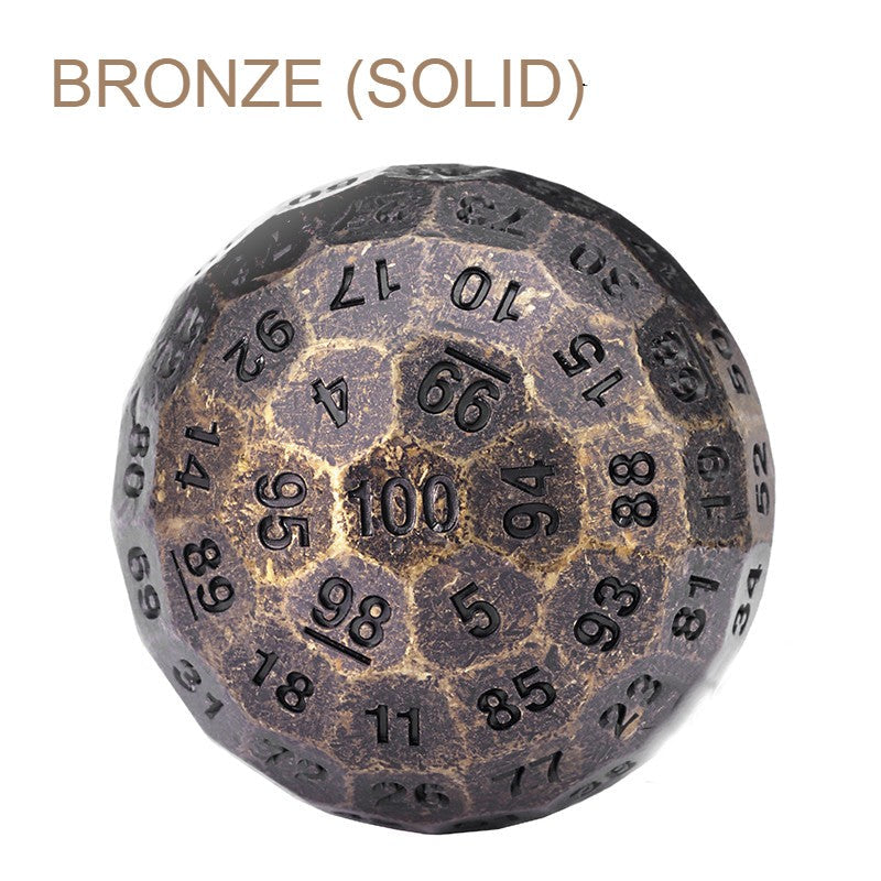 Norvo | 100-sidet polyhedron metall terninger med nummerering, designet for stor fest og flere muligheter