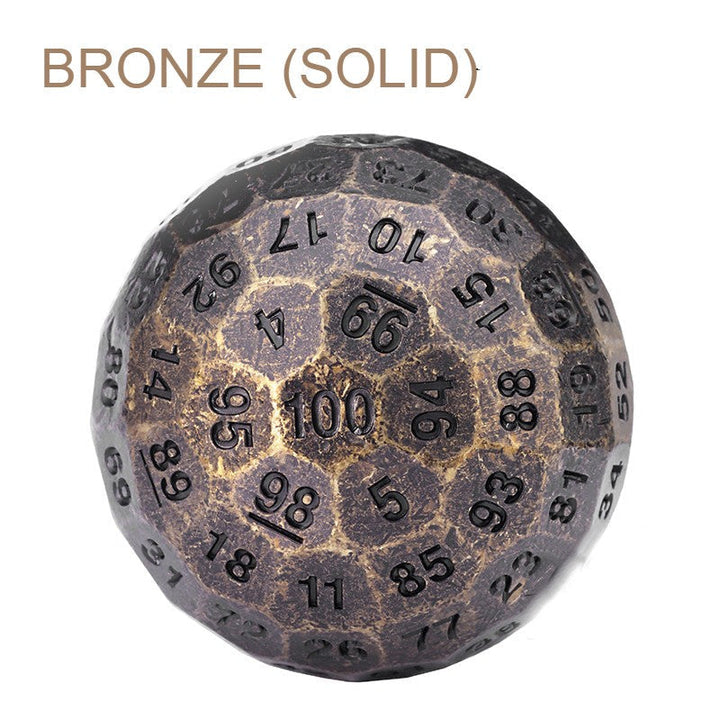 Norvo | 100-sidet polyhedron metall terninger med nummerering, designet for stor fest og flere muligheter