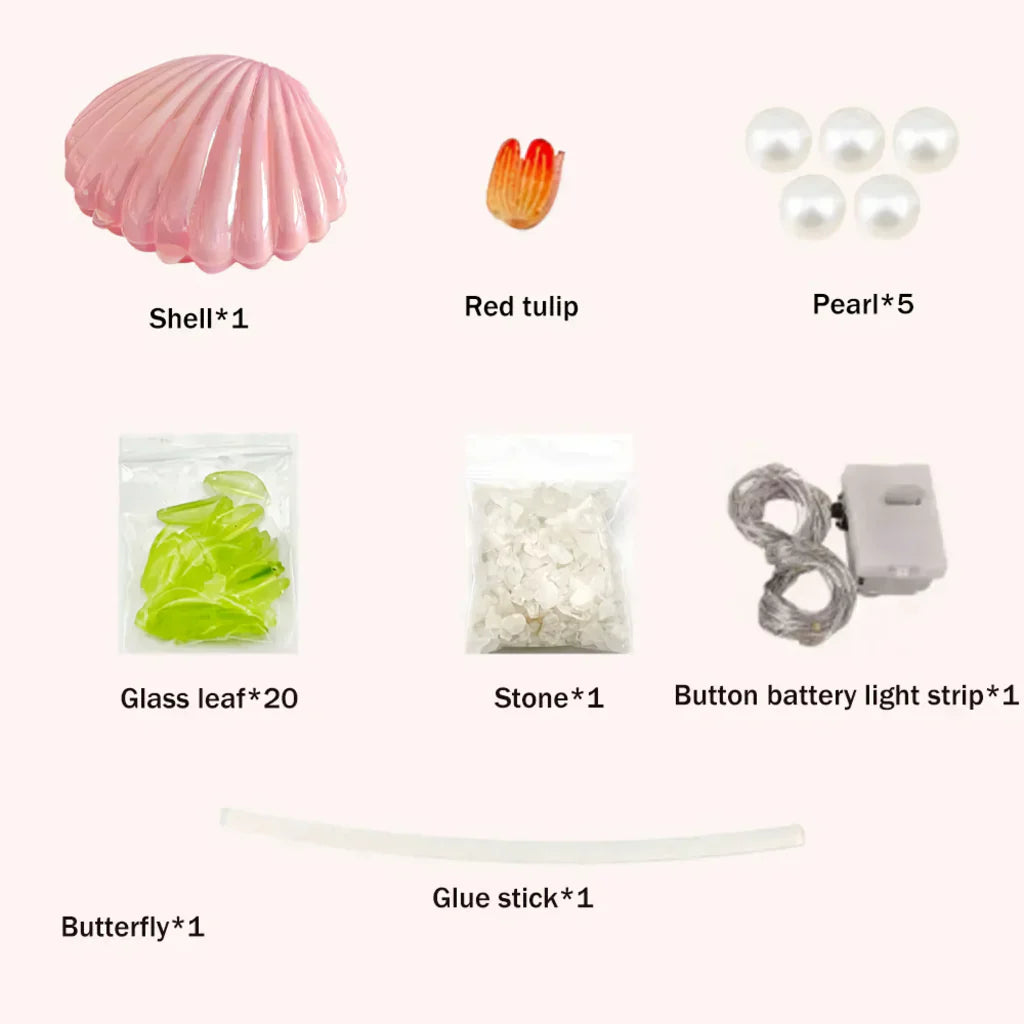 Norvo | Shell Tulip Nattlampe