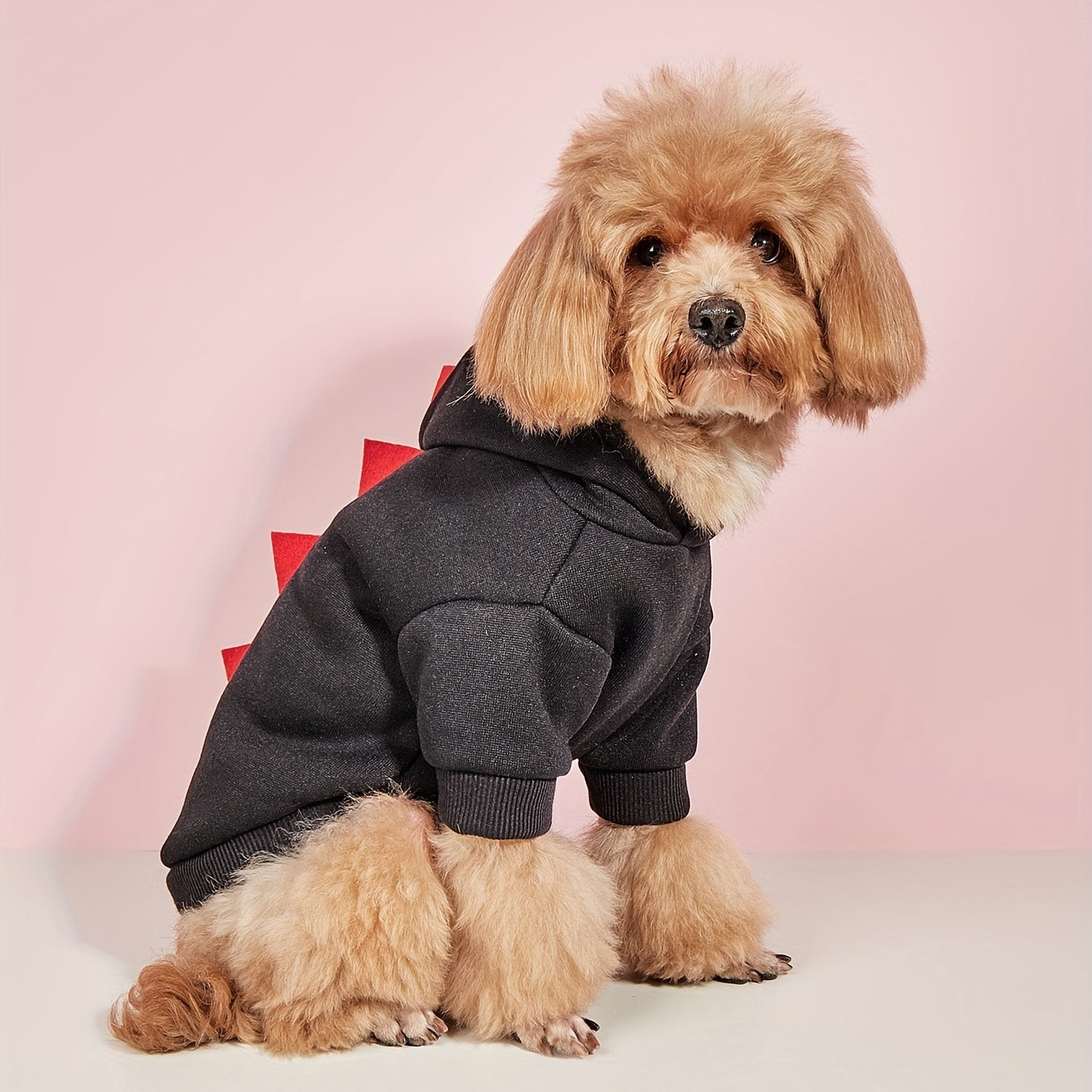 Norvo | Hund Halloween Kostyme Fleece Dinosaur Hoodie | Kjæledyrantrekk Varm