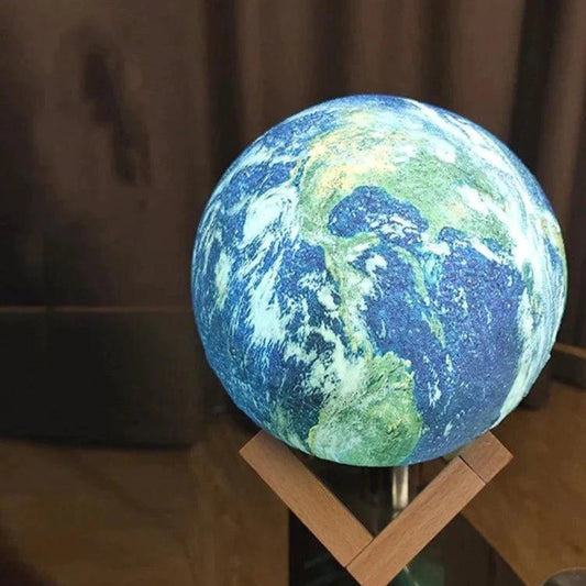 Norvo 3D Jordlampe | LED nattlys med fargeforandring | Hjem & barneromsdekorasjon