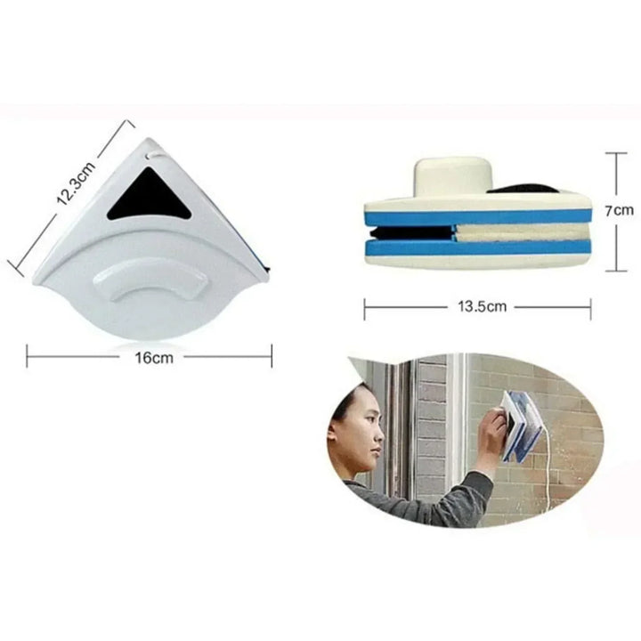 Norvo | Dobbelsidig magnetisk vindusrenser | Striperfri, effektiv og ideal for vanskelig tilgjengelige vinduer (3-8mm)