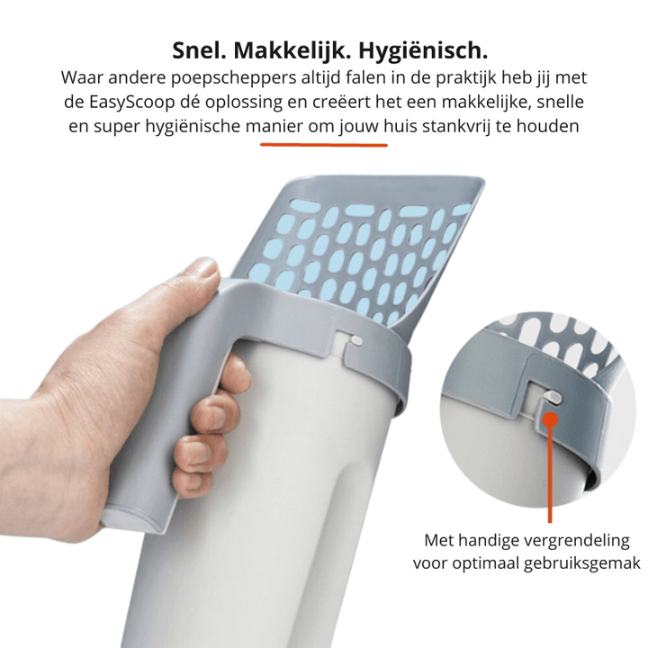 Norvo | QUICKCLUMP – Kattetoalett scoop med innebygd luktblokerende avfallscontainer