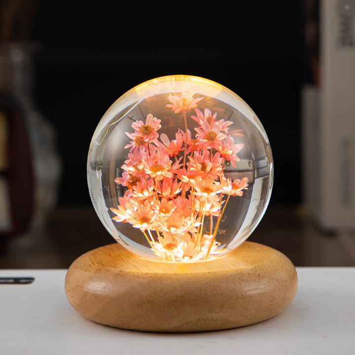 Krystallkule LED natteslys | Norvo