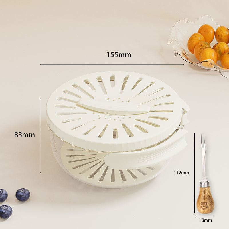 Norvo | Sammenleggbar Hurtig-Dreneringskurv med Roterende Lokk