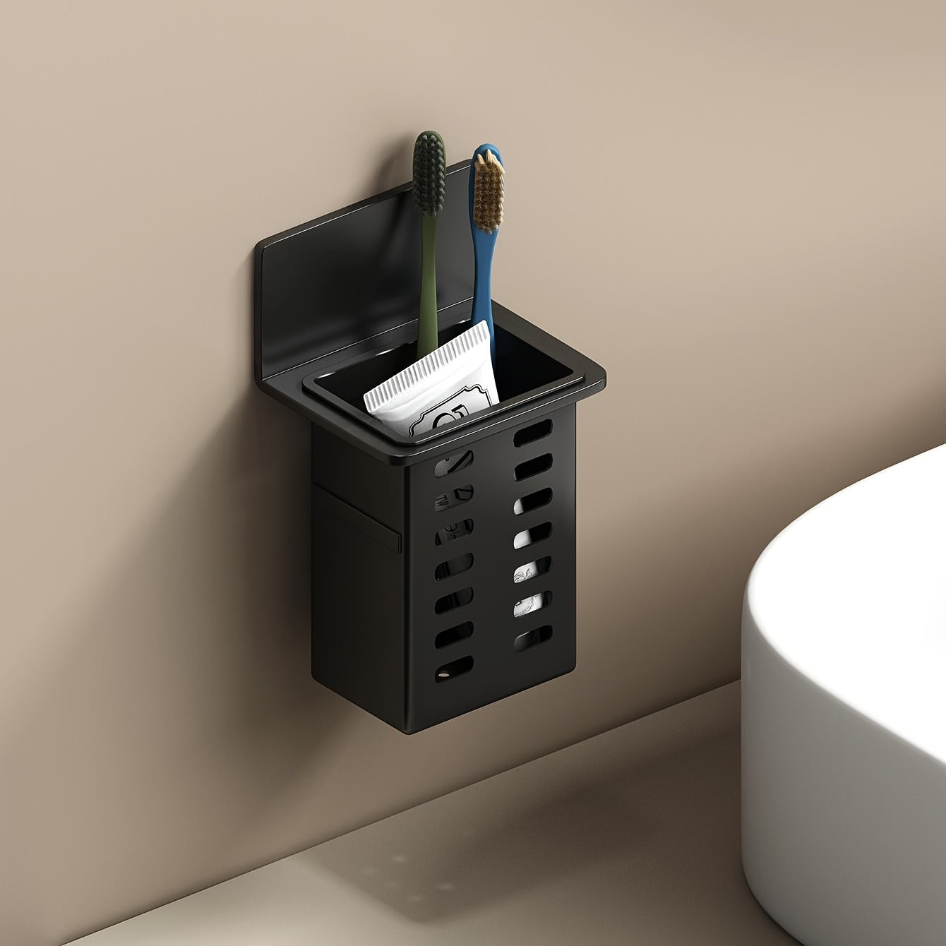 ChicStore - Svart trådløs vegglagring for kosmetikk Norvo