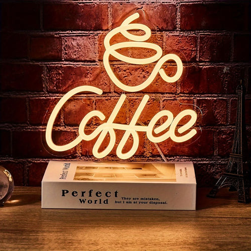 Norvo | Neon LED Kaffeskilt for Kjøkken eller Kafévegg
