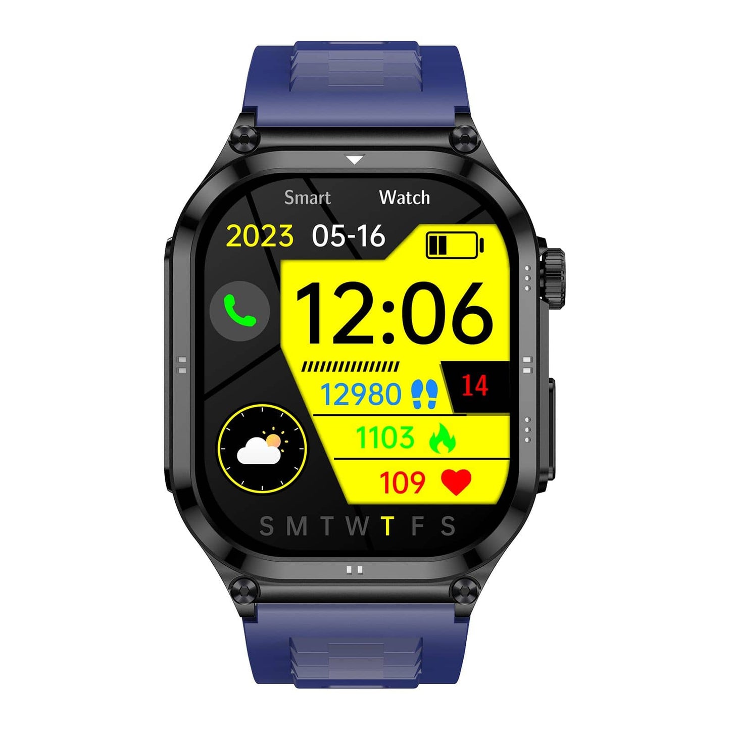 Norvo |  Amoled Slim Blodglukose Utendørs Ecg/Ekg Bluetooth Anrop Helsemåling Smartklokke