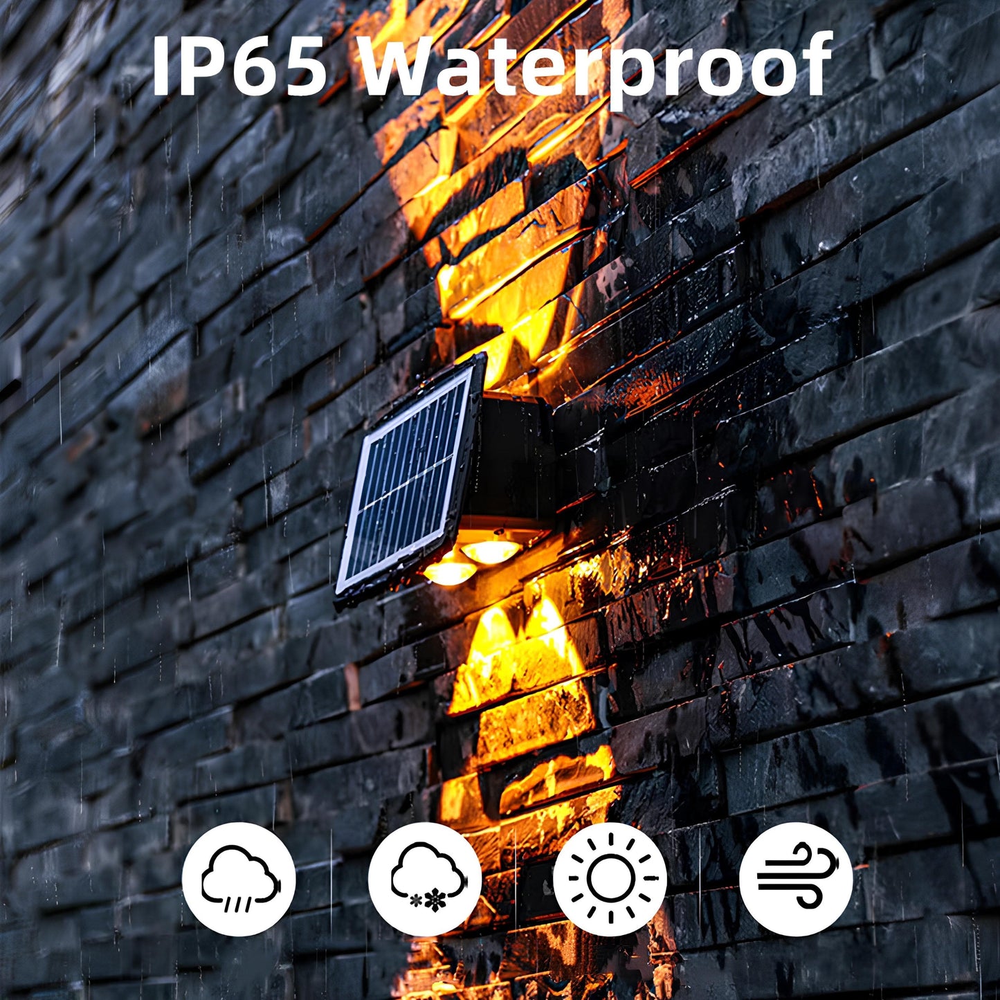 Norvo | Vegglykt Utendørs Sol LED Varm Hvit