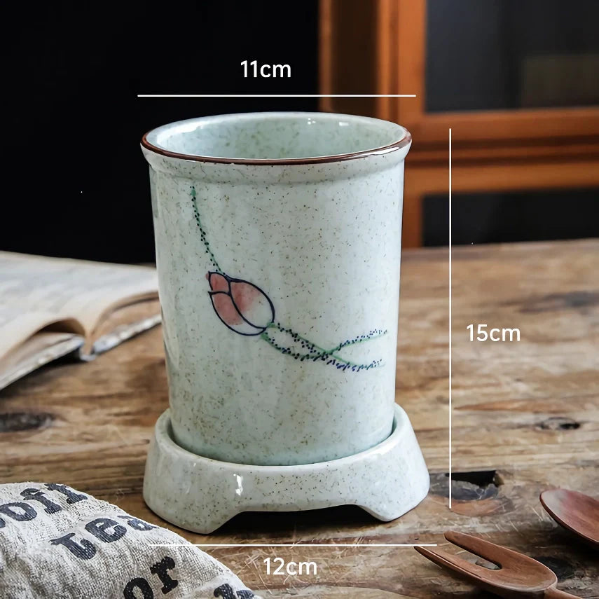 Norvo | Elegant keramisk spisepinne oppbevaringsholder for kjøkkenorganisering