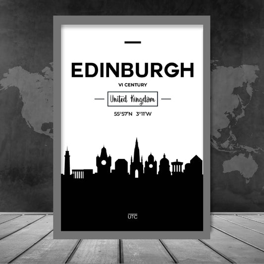 Norvo | Edinburgh Skottland Skyline Byutsikt Trykk
