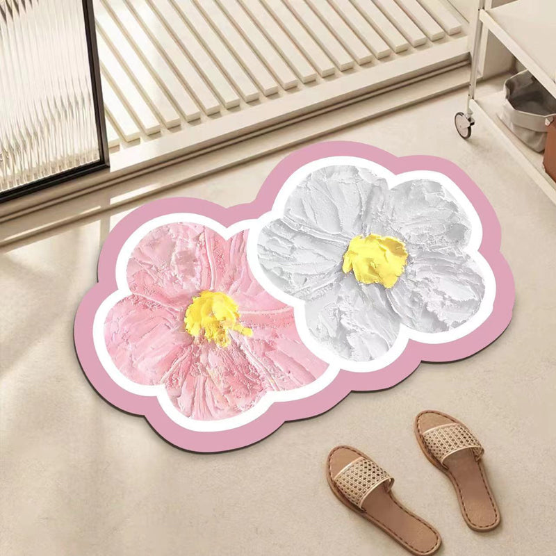 Blomstrete Baderomsgulvmatte | Norvo