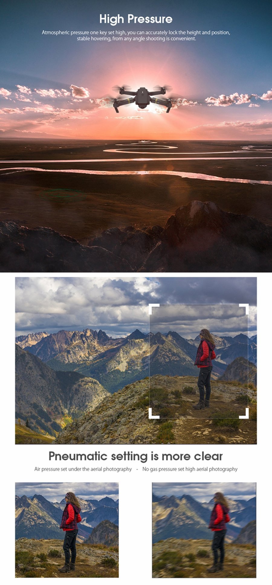 Norvo | Skyhawk HD sammenleggbar luft selfie drone med kamera 2MP