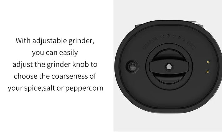 Elektrisk salt pepperkvern sett USB oppladbar automatisk krydderkvern | Norvo