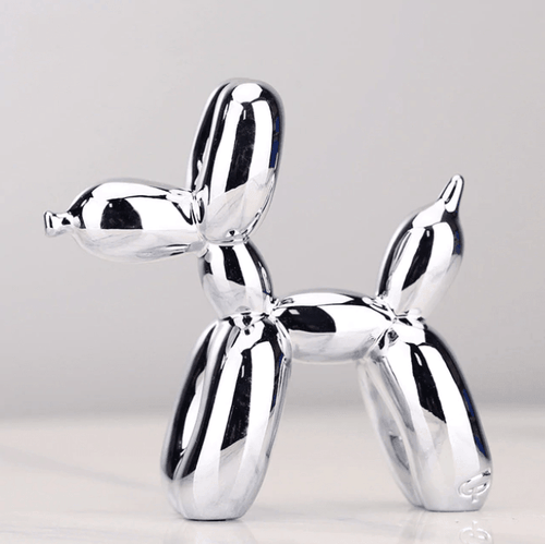 Norvo | Elektroplaterte ballonghund skulptur