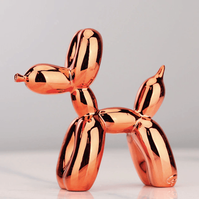 Norvo | Elektroplaterte ballonghund skulptur