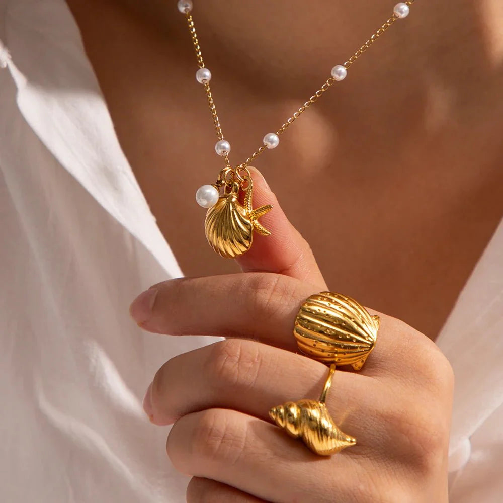 Norvo | Elegante Delikate Spaced Perle Musling Smykke