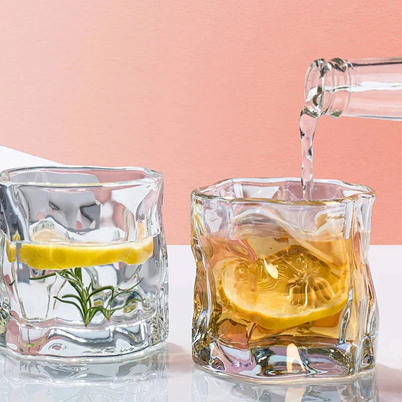 Norvo | Elegant Glacier Ripple Whisky Glass