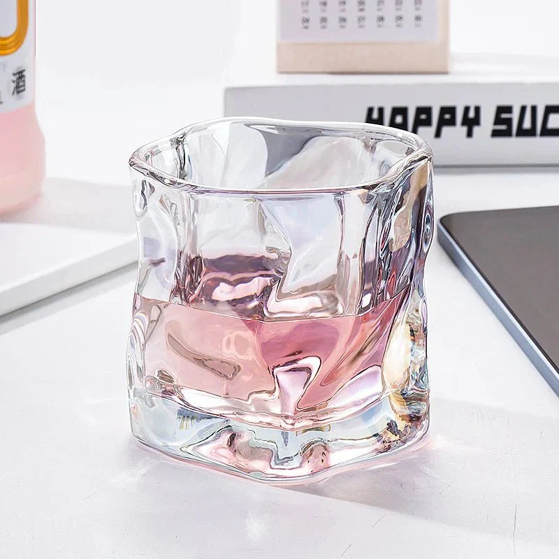 Norvo | Elegant Glacier Ripple Whisky Glass
