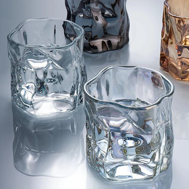 Norvo | Elegant Glacier Ripple Whisky Glass