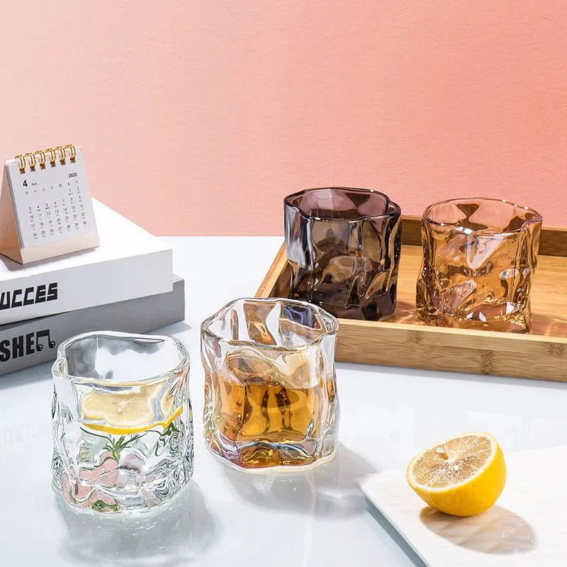 Norvo | Elegant Glacier Ripple Whisky Glass