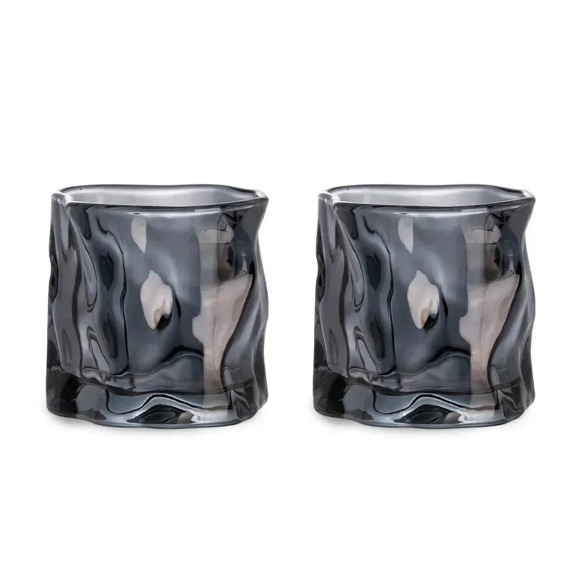 Norvo | Elegant Glacier Ripple Whisky Glass