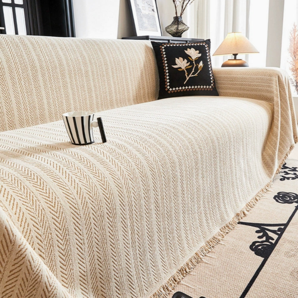 Norvo | Moderne Herringbone Chenille Sofa Deksel