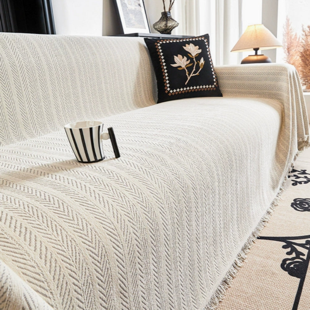 Norvo | Moderne Herringbone Chenille Sofa Deksel