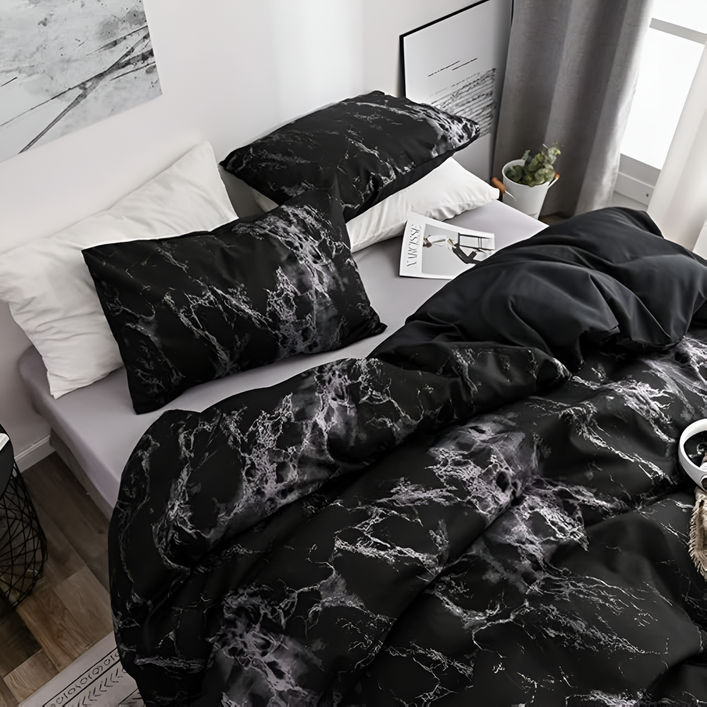 Norvo | Marmorpledd Moderne Mykt Sengetøysett