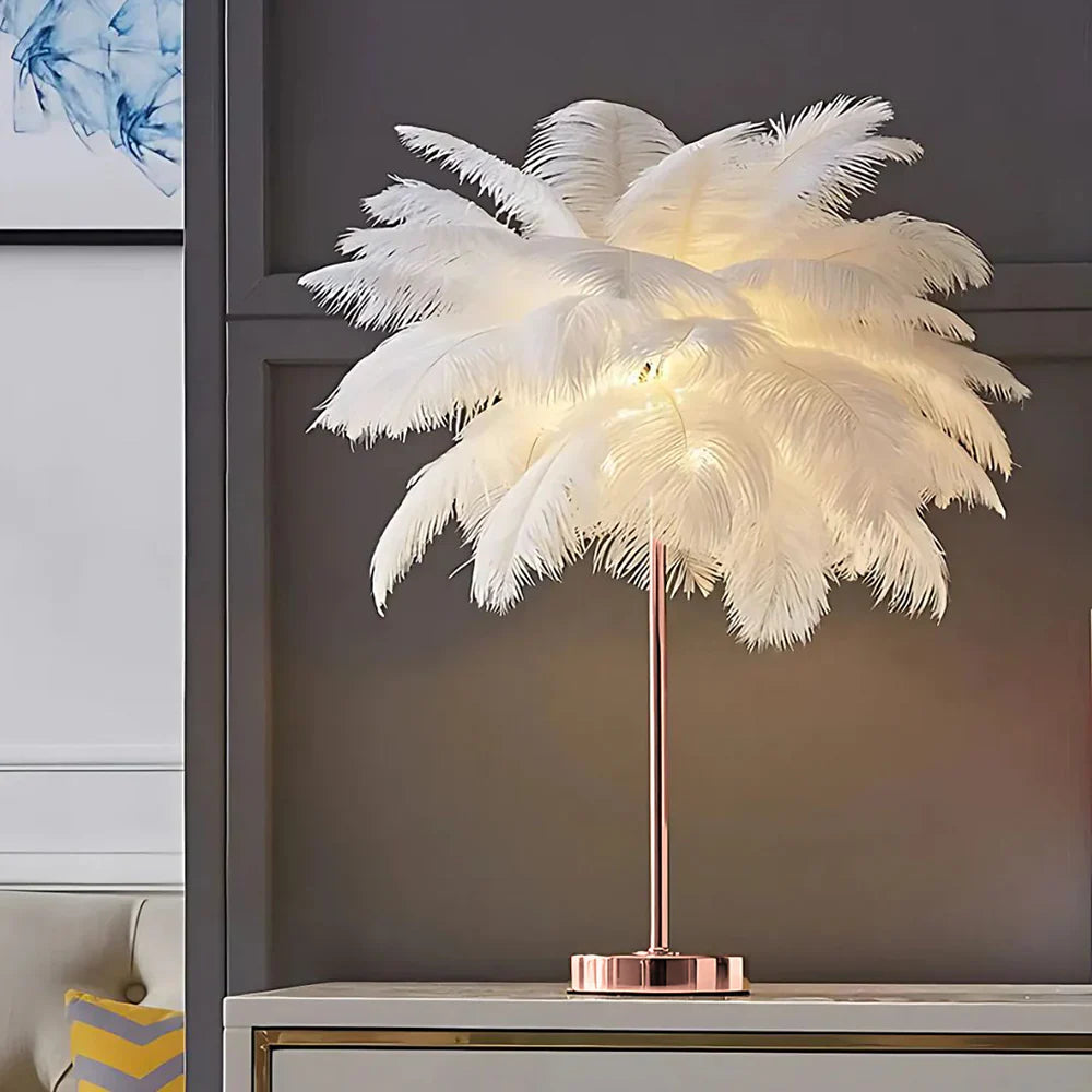 Norvo | Feather Shade Moderne Bordlampe