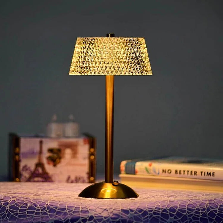 Norvo | Bordlampe med krystallskjerm og USB-lading