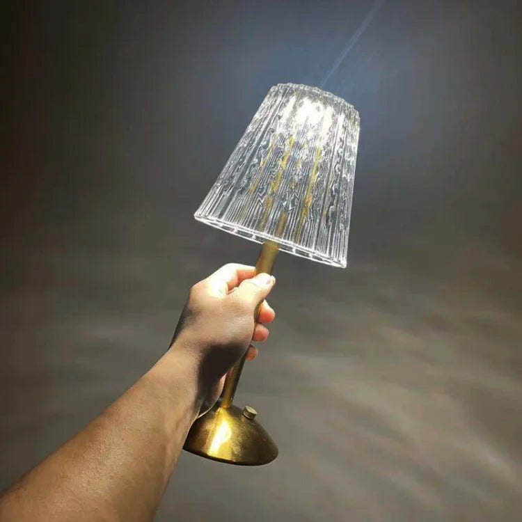 Norvo | Bordlampe med krystallskjerm og USB-lading
