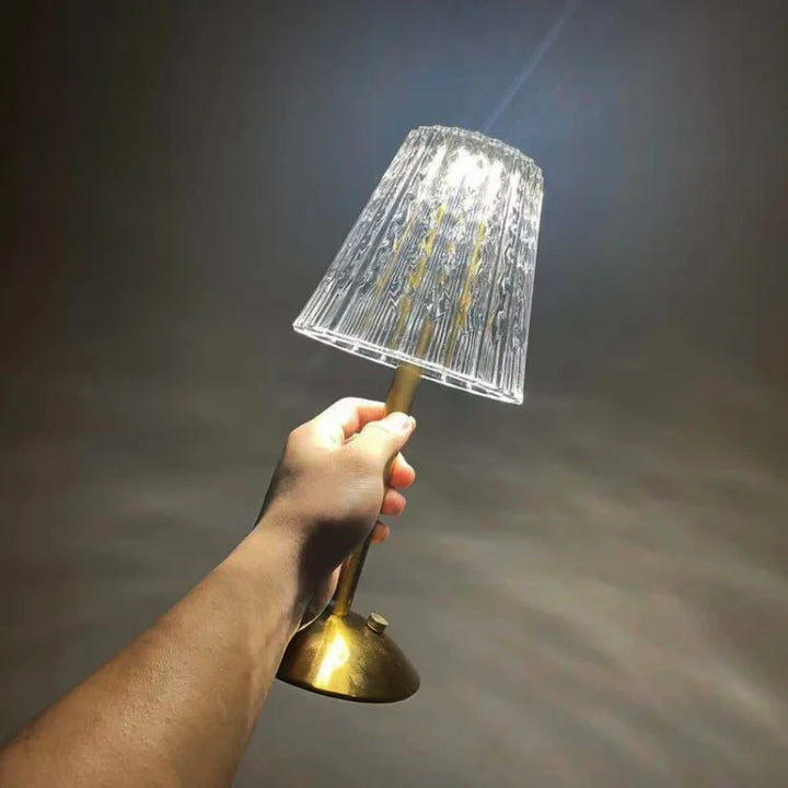 Norvo | Bordlampe med krystallskjerm og USB-lading