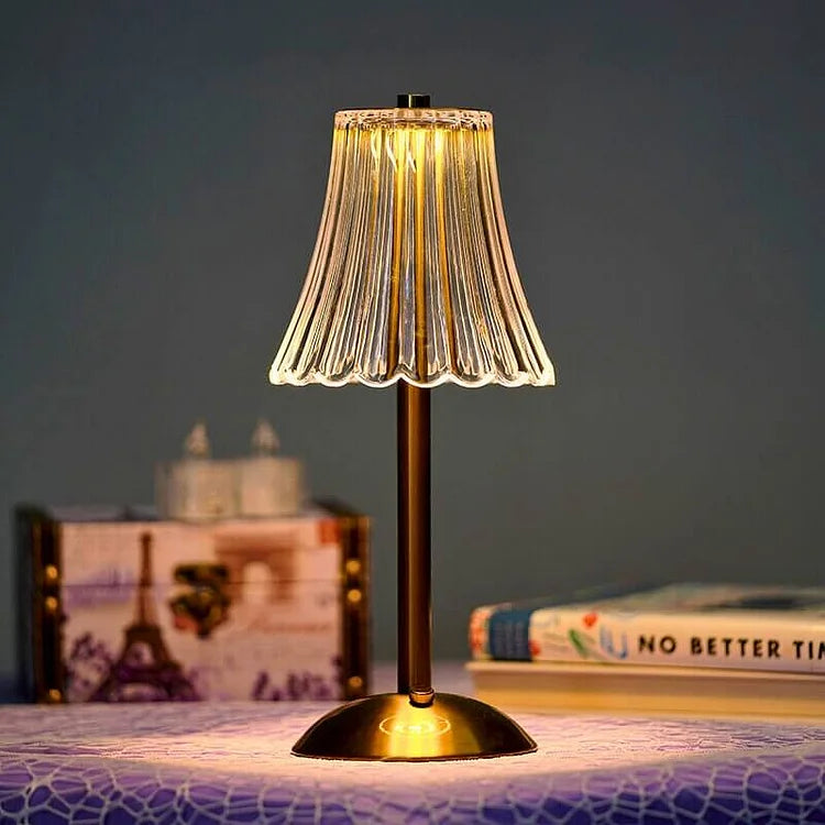 Norvo | Bordlampe med krystallskjerm og USB-lading