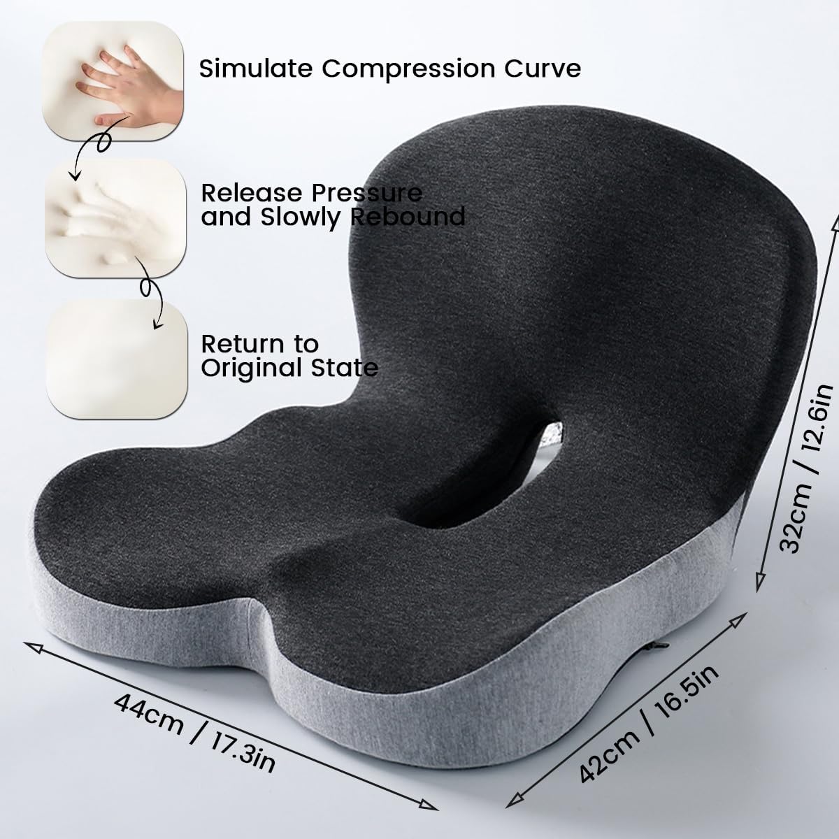 Norvo | BODYFORM PAD – Ergonomisk Minne Skum Setepute for Hverdagskomfort
