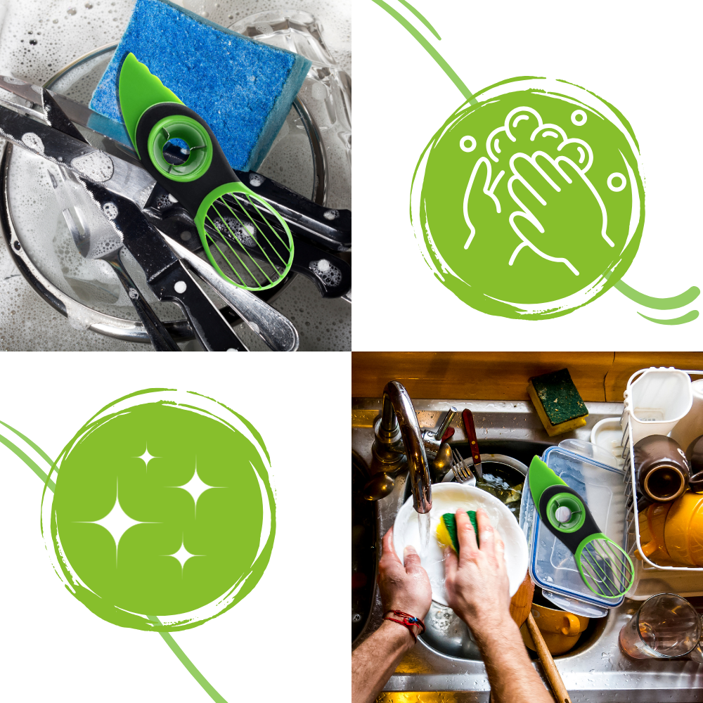 Ergonomisk multifunksjonelt avokadoverktøy