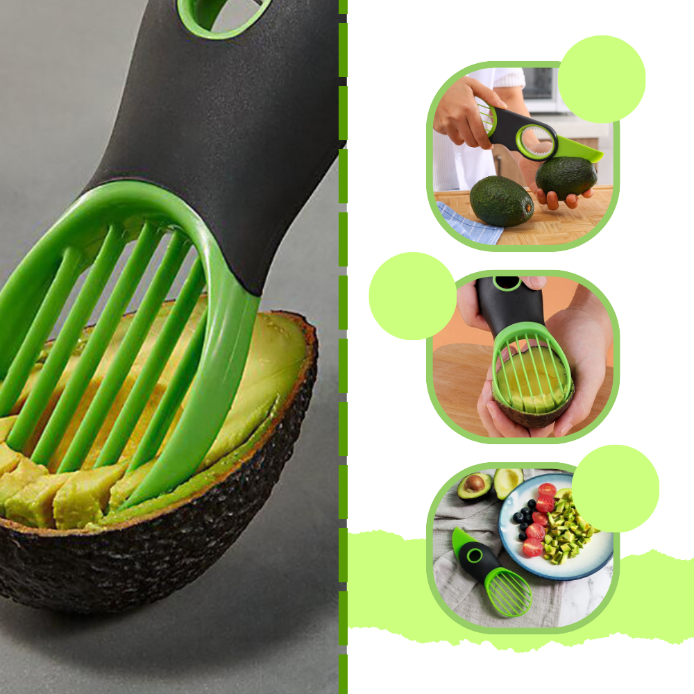 Ergonomisk multifunksjonelt avokadoverktøy