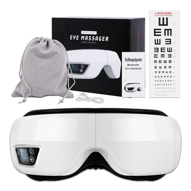 Norvo | Eyeglow Smart 6D – Øyemassasje med varme, vibrasjon og Bluetooth for skjermtrøtte øyne