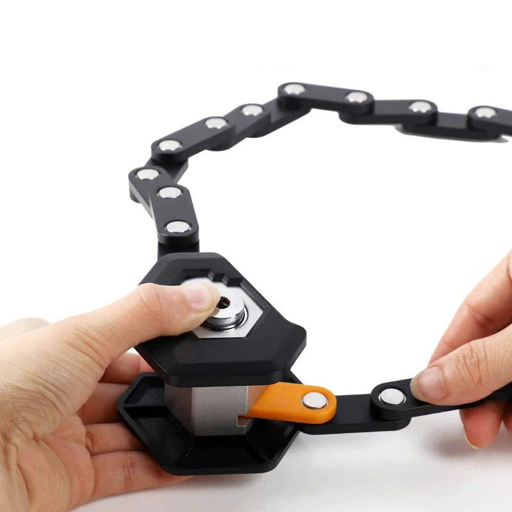 Norvo | SafeRide Sammenleggbar Tung-duty Tyverisikker Sykkellås – Ultra Sterk Sikkerhetskjede