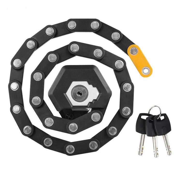 Norvo | SafeRide Sammenleggbar Tung-duty Tyverisikker Sykkellås – Ultra Sterk Sikkerhetskjede