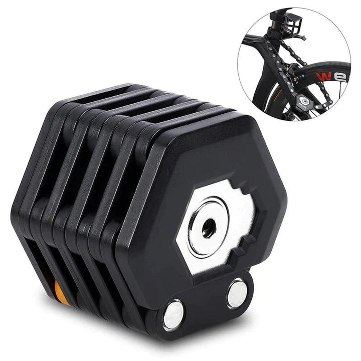 Norvo | SafeRide Sammenleggbar Tung-duty Tyverisikker Sykkellås – Ultra Sterk Sikkerhetskjede