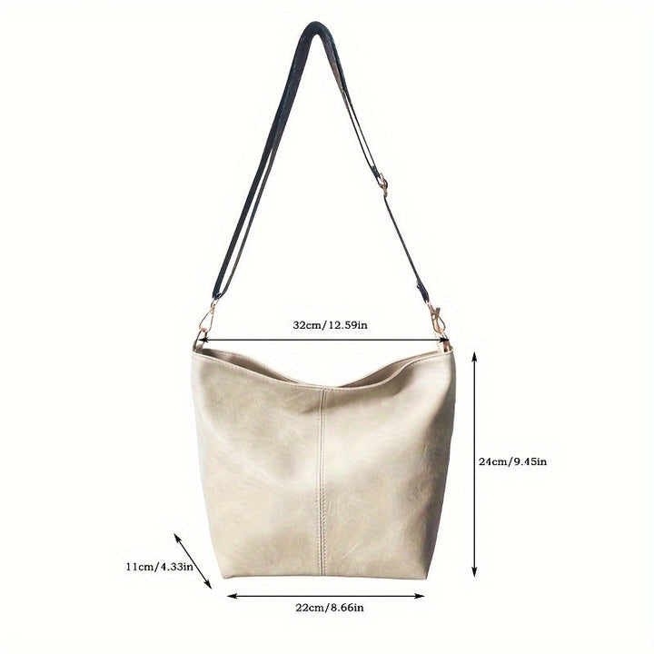 Norvo | CityPure PU Messengerbag – Hvit Urban Skulderveske med Glidelås