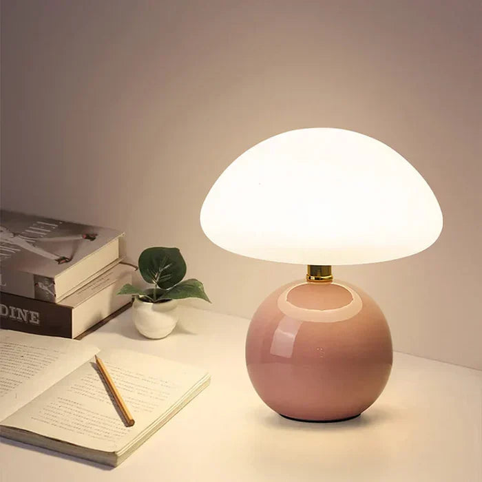 Norvo | Krem Sopp Lampe - Fransk Vintage Lampe