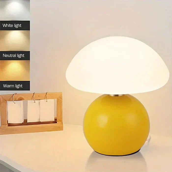 Norvo | Krem Sopp Lampe - Fransk Vintage Lampe