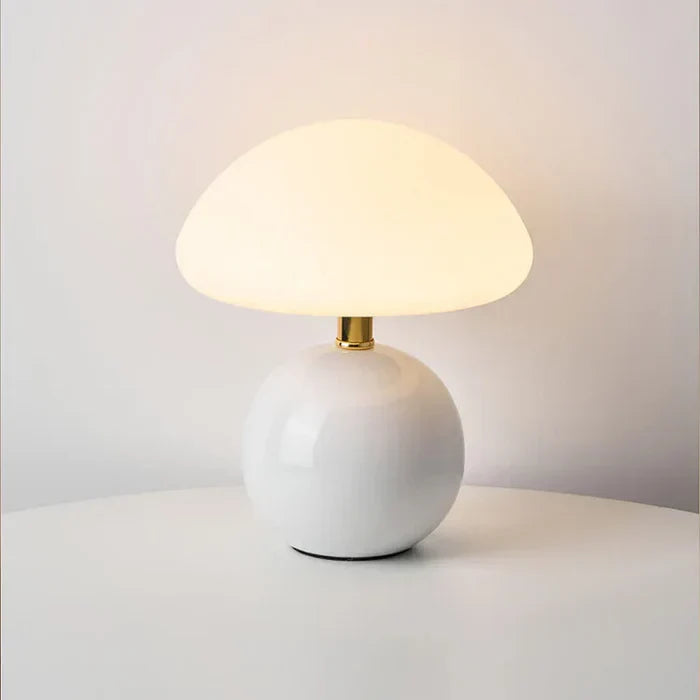 Norvo | Krem Sopp Lampe - Fransk Vintage Lampe