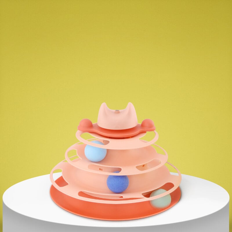 Norvo | Deilig interaktiv sirkelbane med bevegelige baller kattehøytaler for avslapning