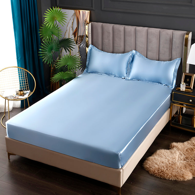 Silke Sateng Elastisk Fitted Ark med GRATIS* Silke Sateng Putetrekk Norvo